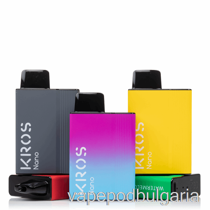 Vape 10000 Дръпки Kros Nano 5000 Disposable Blue Razz Pomegranate